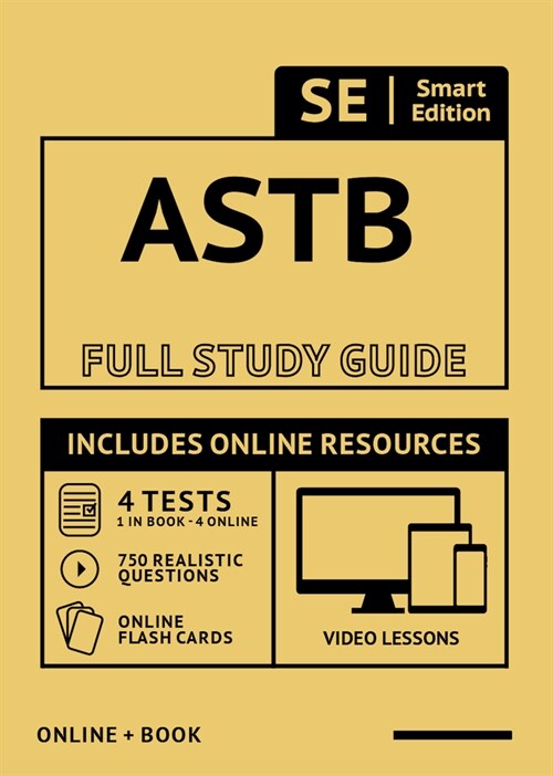 Astb Full Study Guide: Complete Subject Review with Online Videos, 5 Full Practice Tests, Realistic Questions Both in the Book and Online Plu (Paperback)
