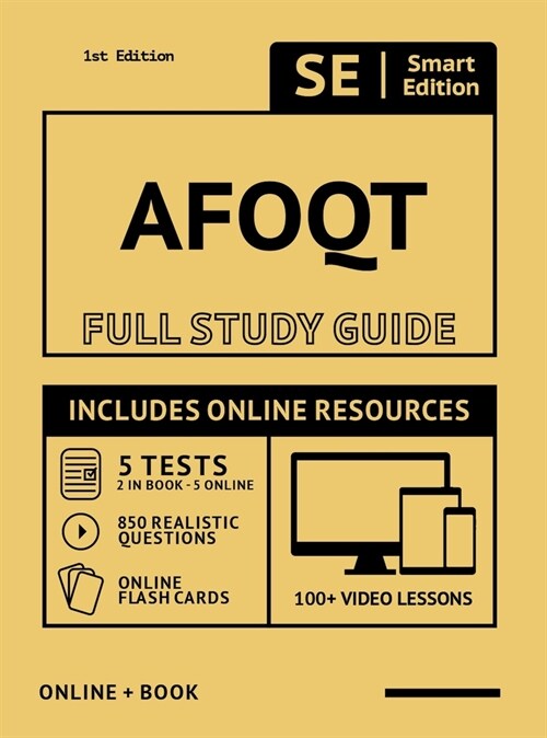 Afoqt Full Study Guide: Complete Subject Review with Online Videos, 5 Full Practice Tests, Realistic Questions Both in the Book and Online Plu (Paperback)