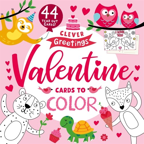 Valentine Cards to Color (Paperback)