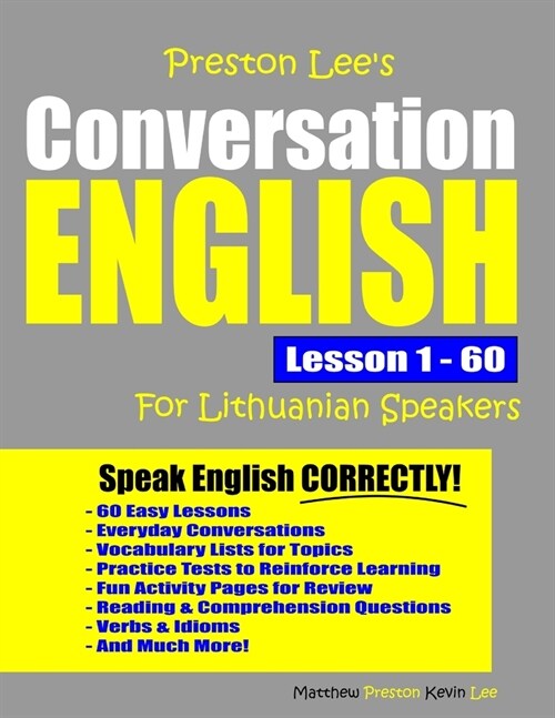 Preston Lees Conversation English For Lithuanian Speakers Lesson 1 - 60 (Paperback)