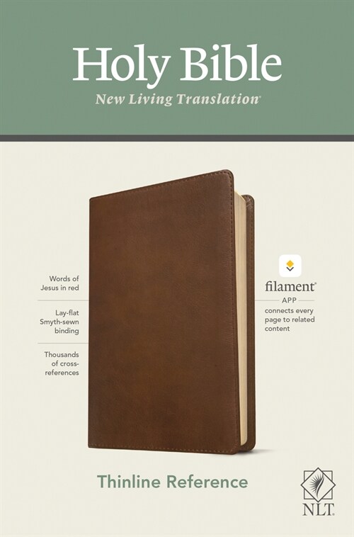 NLT Thinline Reference Bible, Filament Enabled Edition (Red Letter, Leatherlike, Rustic Brown) (Imitation Leather)