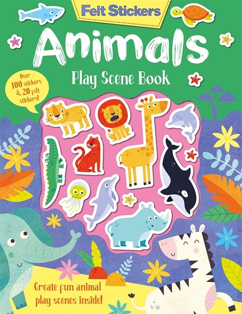 Felt Stickers Animals Play Scene Book (Paperback)