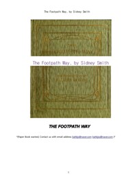 오솔길도보자의 시가선집 詩歌選集 (The Footpath Way, by Sidney Smith) 커버