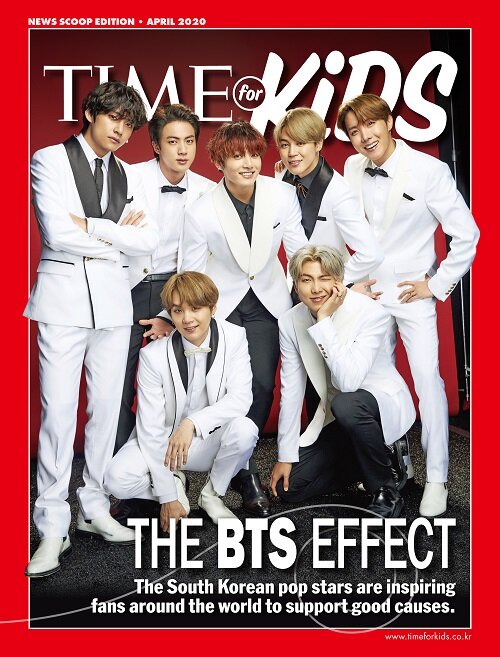TIME for Kids (월간 Korean Ed.) (영문판): 2020년 4월호 BTS (방탄소년단)  커버, 기사수록 - 3 단계 News Scoop Edition
