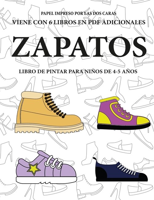 Libro de pintar para niños de 4-5 años (Zapatos) (Paperback)