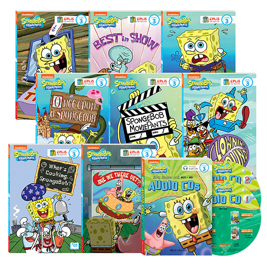 SpongeBob SquarePants 스폰지밥 얼리 챕터북 8종 세트 (Paperback 8권 (단어 & 표현 리스트, 학습 문제 포함) + Audio CD 2장)