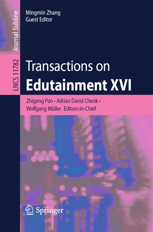 Transactions on Edutainment XVI (Paperback)