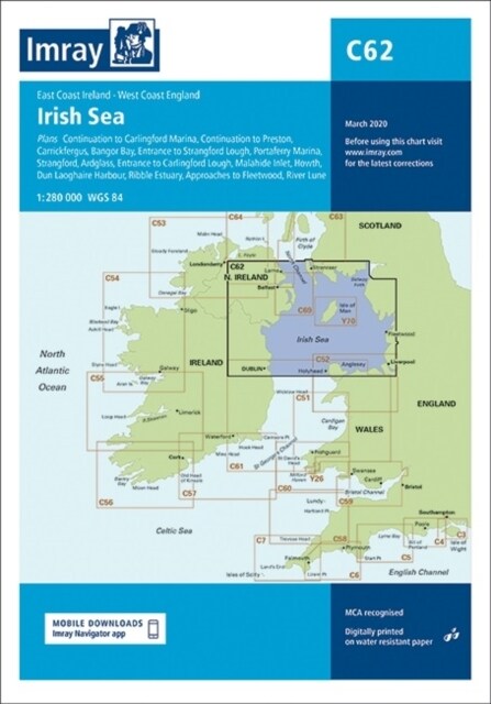 Imray Chart C62 : Irish Sea (Sheet Map, folded, New ed)