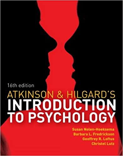 Atkinson and Hilgards Introduction to Psychology (Paperback, 16 ed)