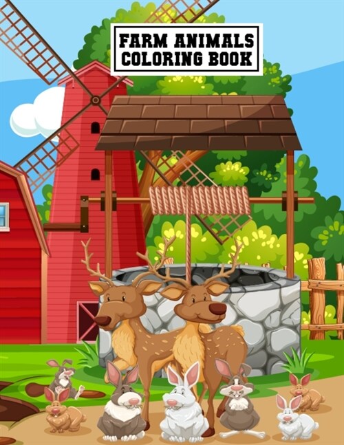 Farm Animals Coloring Book: Unique Design Stress Relieving Farm Animals Coloring Book for Kids, Toddlers, and Preschoolers - Fun Activity Farm Ani (Paperback)