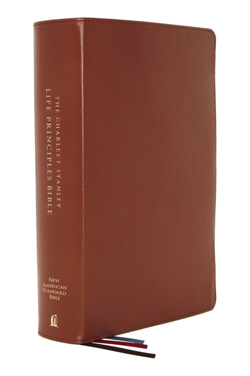 Nasb, Charles F. Stanley Life Principles Bible, 2nd Edition, Genuine Leather, Brown, Thumb Indexed, Comfort Print: Holy Bible, New American Standard B (Leather, 2)