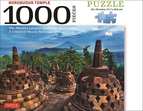 Borobudur Temple, Indonesia - 1000 Piece Jigsaw Puzzle: The Worlds Largest Buddhist Monument, a UNESCO World Heritage Site (Finished Size 29 In. X 20 (Other)