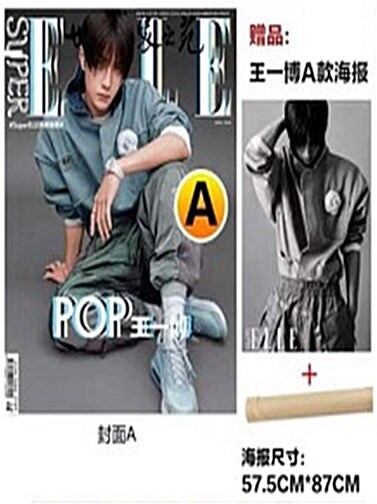 [중고] [A TYPE] Super ELLE China 슈퍼 엘르 차이나 : 2020년 4월 호 왕이보 화보 수록 - 포스터 포함