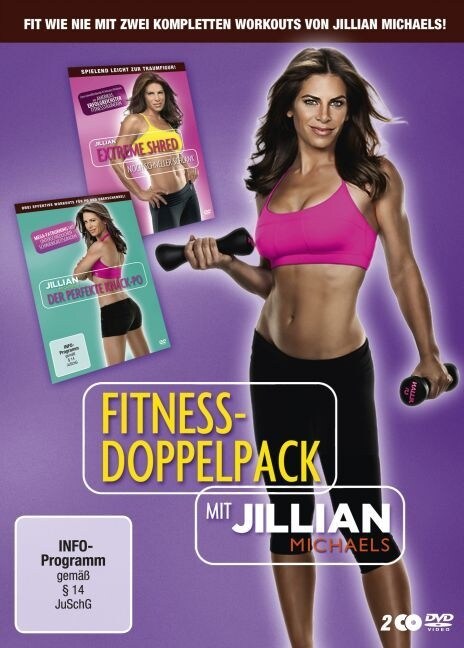 Fitness-Doppelpack mit Jillian Michaels - Der perfekte Knack-Po / Extreme Shred, 2 DVD (DVD Video)