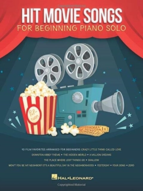 Hit Movie Songs: Beginning Piano Solo Songbook (Paperback)