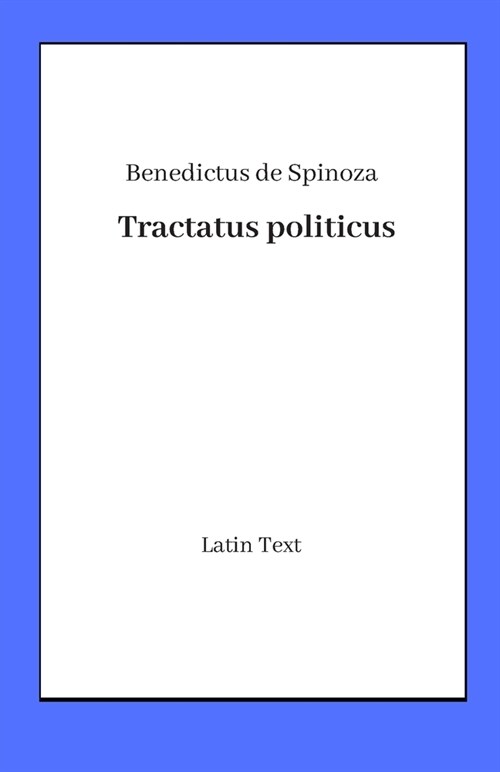 Tractatus politicus (Paperback)