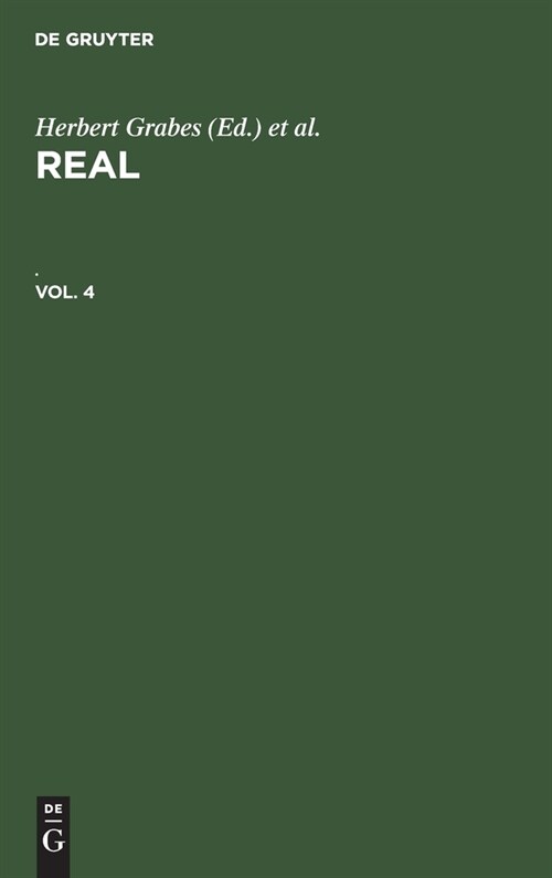 Real. Vol. 4 (Hardcover, Reprint 2020)