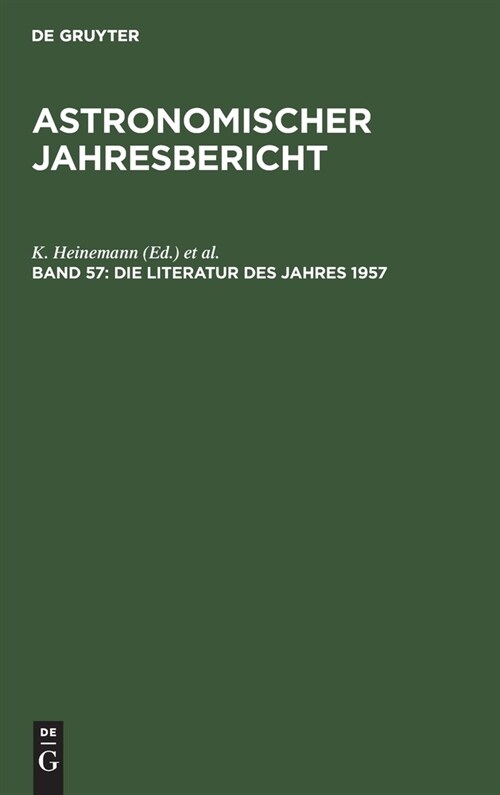 Die Literatur Des Jahres 1957 (Hardcover, Reprint 2020)