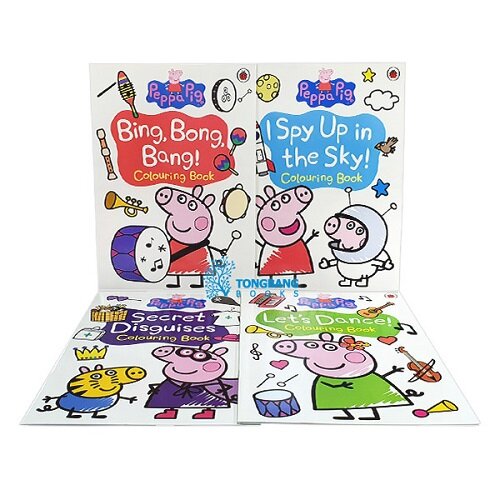 페파피그 컬러링북 세트 Peppa Pig Colouring - 4 Books Set (Paperback 4권, CD 미포함)