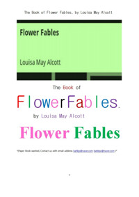 꽃에 관련한 우화들 책 (The Book of Flower Fables, by Louisa May Alcott) 커버