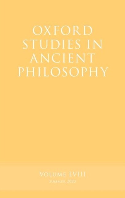 Oxford Studies in Ancient Philosophy, Volume 58 (Paperback)