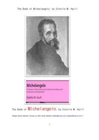 미켈란젤로 (The Book of Michelangelo, by Estelle M. Hurll) 커버