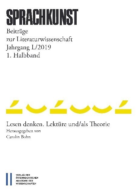 Sprachkunst. Beitrage Zur Literaturwissenschaft / Sprachkunst Beitrage Zur Literaturwissenschaft Jahrgang L/2019 1. Halbband (Paperback)