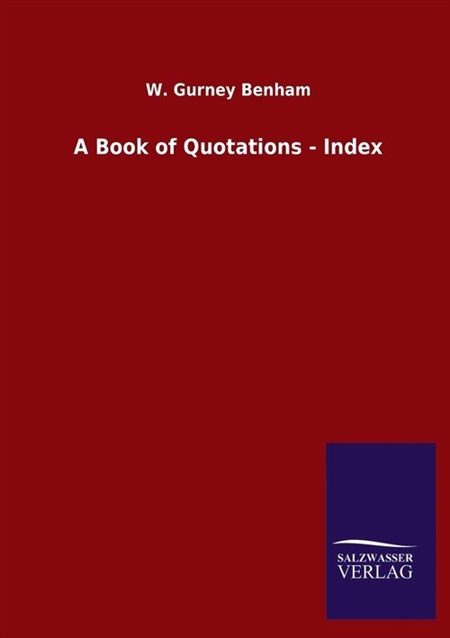A Book of Quotations - Index (Paperback)