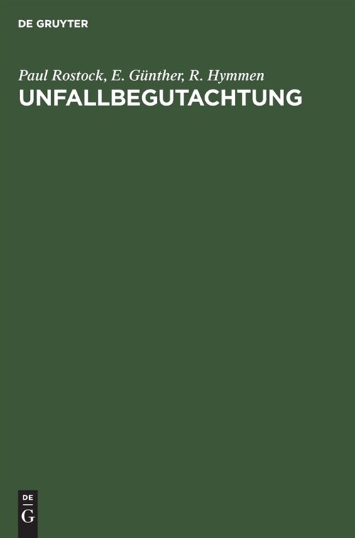 Unfallbegutachtung (Hardcover, 6, Reprint 2020)