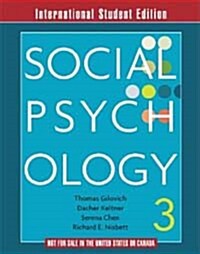 [중고] Social Psychology (Paperback, 3, Revised)