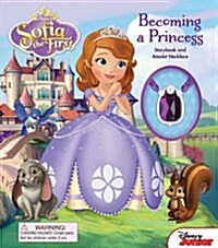 Disney Sofia the First: Becoming a Princess: Storybook and Amulet Necklace [With Amulet Necklace] (Hardcover)