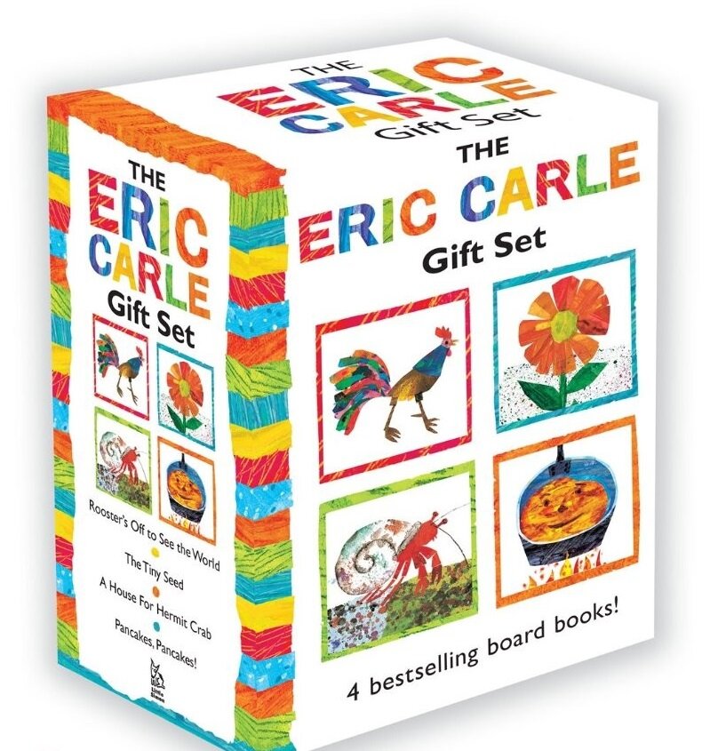 The Eric Carle Gift Set (Boxed Set): The Tiny Seed; Pancakes, Pancakes!; A House for Hermit Crab; Roosters Off to See the World (Board Books, Boxed Set)