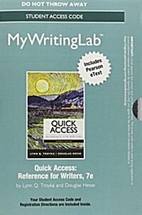 Mywritinglab with Pearson Etext -- Standalone Access Card -- For Quick Access Reference for Writers (Hardcover, 7, Revised)