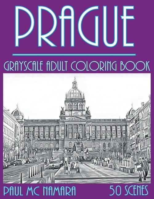 Prague Grayscale: Adult Coloring Book (Paperback)