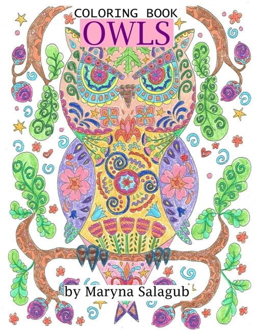 Owls coloring book (Paperback)