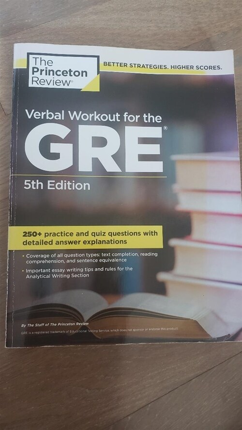 [중고] The Princeton Review Verbal Workout for the GRE (Paperback, 5)
