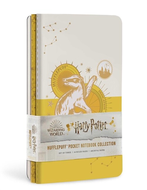 Harry Potter: Hufflepuff Constellation Sewn Pocket Notebook Collection (Paperback)