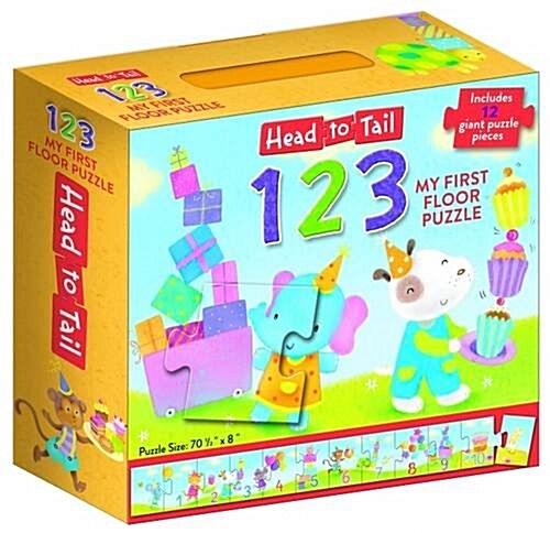 Head to Tail 123 Floor Puzzle (Hardcover)