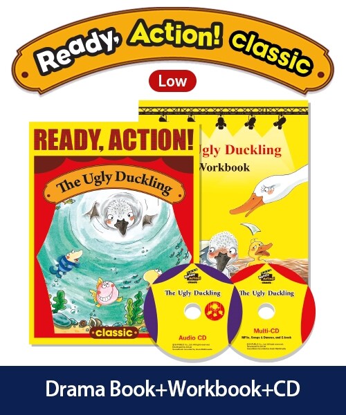 Ready Action Classic Low : The Ugly Duckling (Student Book with CDs + Workbook)