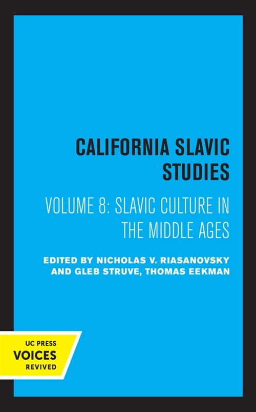 California Slavic Studies, Volume VIII: Volume 8 (Hardcover)