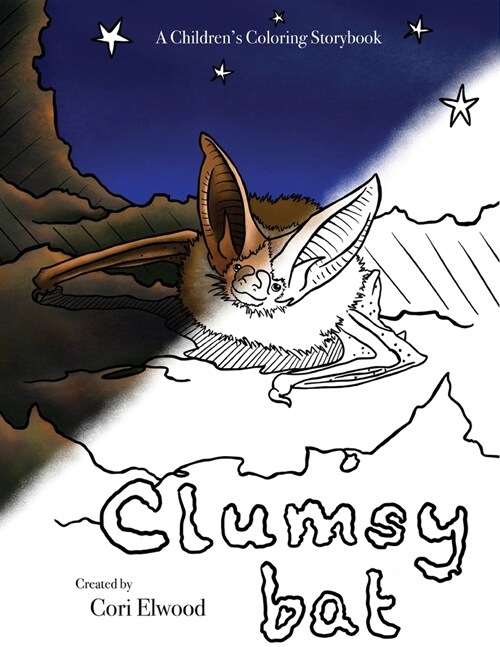 Clumsy Bat: A Childrens Coloring Storybook (Paperback)