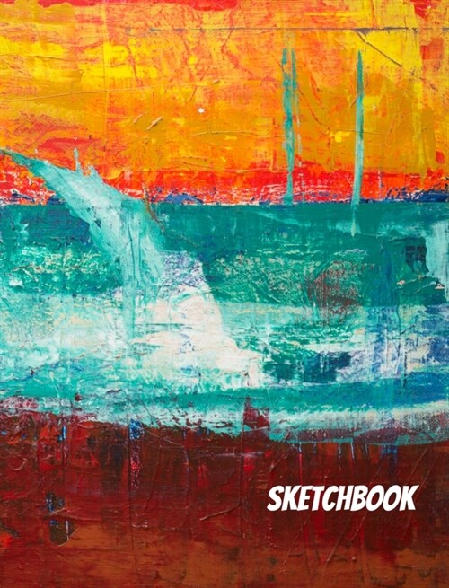 Sketchbook: Abstract Paint Design Drawing Book (Hardcover)