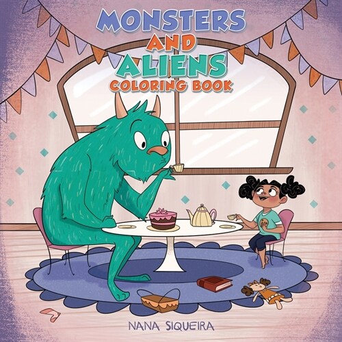 Monsters and Aliens Coloring Book: For Kids Ages 4-8 (Paperback)