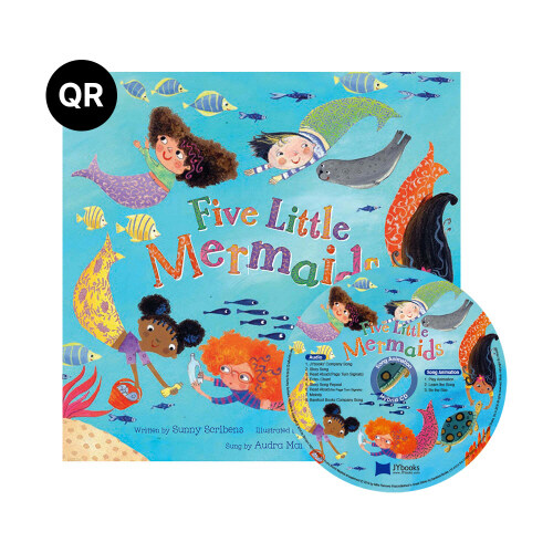 노부영 송 애니메이션 Five Little Mermaids (QR) (Paperback + Hybrid CD)