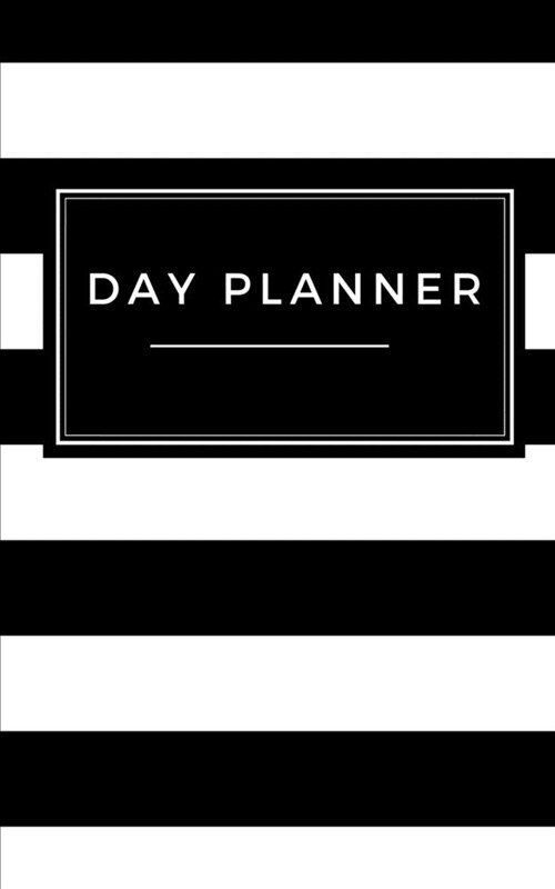 Day Planner - Planning My Day - White Black Strips Cover (Paperback)