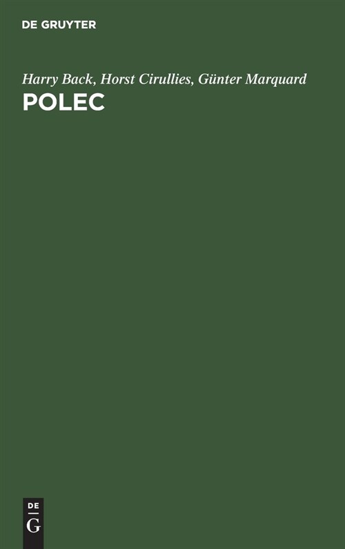 Polec: Dictionary of Politics and Economics / Dictionnaire de Politique Et d?onomie / Worterbuch F? Politik Und Wirtschaft (Hardcover, Reprint 2020)