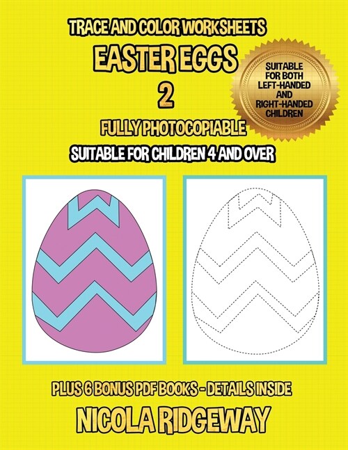 Trace and color worksheets (Easter Eggs 2) (Paperback)