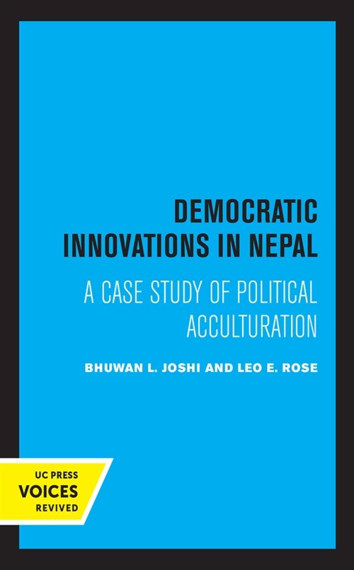 Democratic Innovations in Nepal: A Case Study of Political Acculturation (Hardcover)