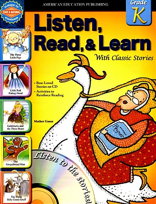 [중고] Listen, Read, and Learn with Classic Stories: Grade K [With CD] (Paperback)