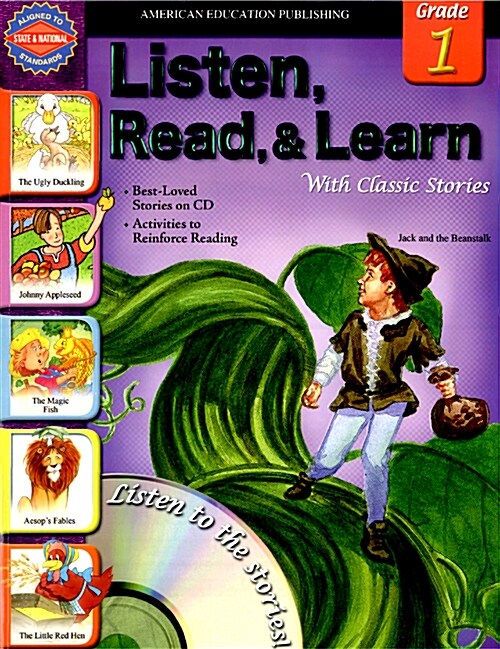 [중고] Listen, Read, & Learn with Classic Stories: Grade 1 [With CD] (Paperback)